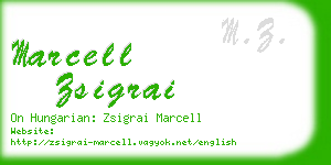 marcell zsigrai business card